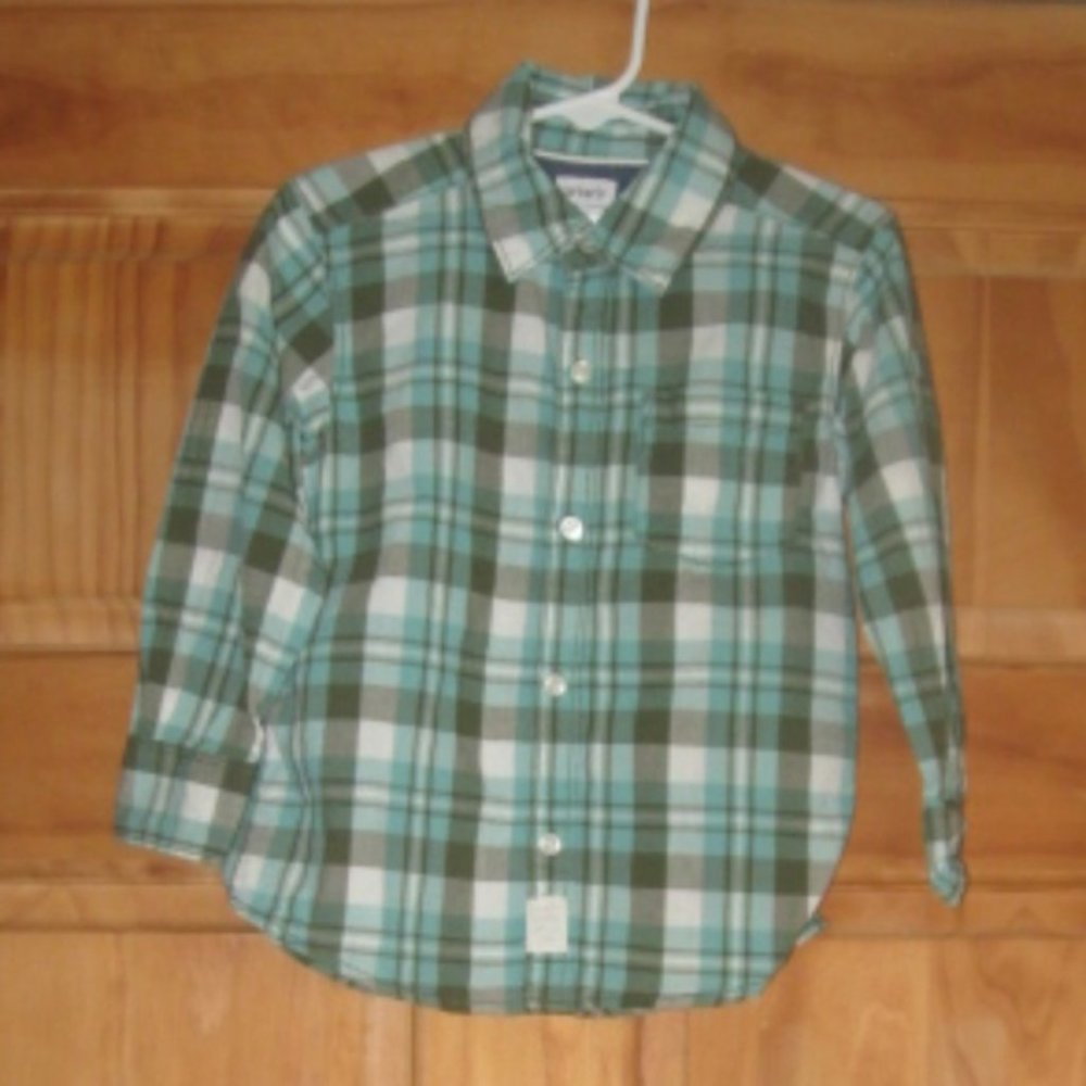5/$30 Boys Carter's Plaid Button Down Dress Shirt